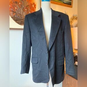 NWOT Vintage 100% Cashmere Black Blazer- Size 41/42